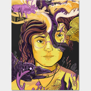 Nonbinary pallete portrait Posters and Art